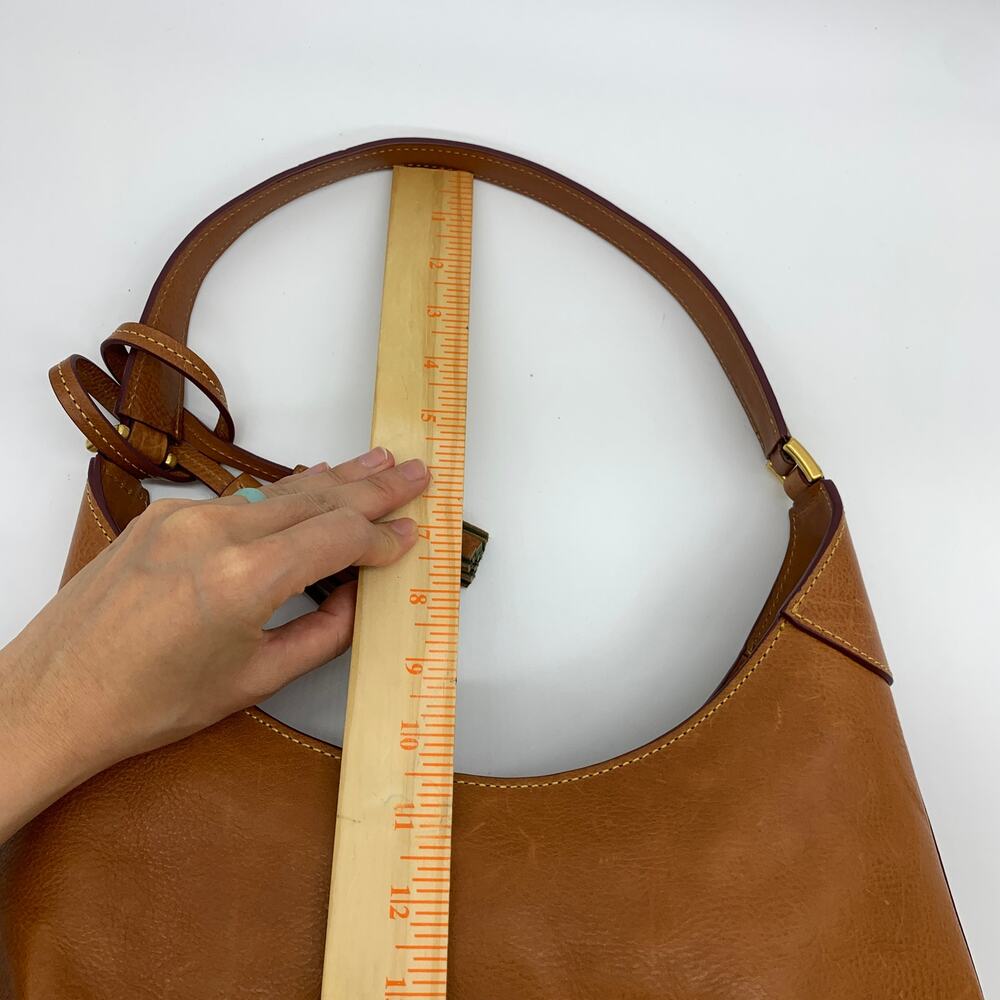 Dooney & Bourke Hobo Shoulder Bag Florentine Leather Womens Natural Purse - Picture 16 of 16